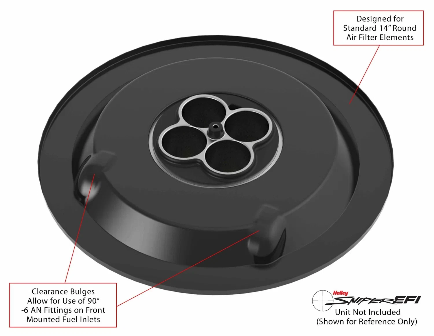 Sniper EFI Air Cleaner Drop Base - Black - 120-511